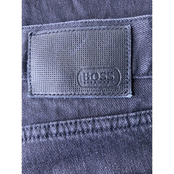 Hugo Boss Maine 1  Sz 38 x 32 Regular fit Straight Stretch Mens Black Jeans 6260 - Picture 8 of 13